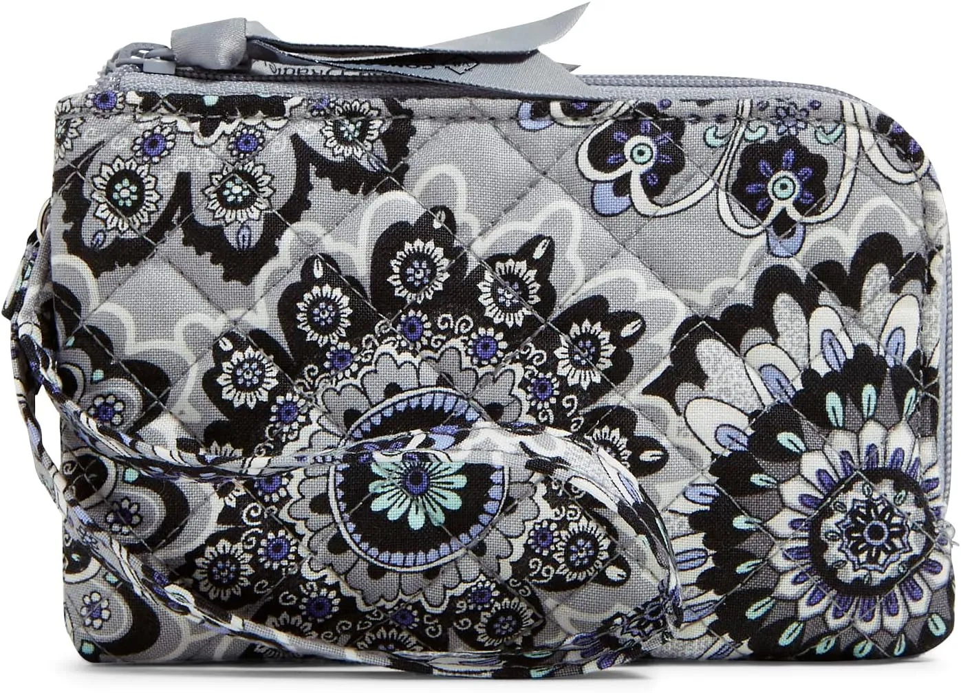 Vera Bradley Women's Cotton Double Zip ID Case Wallet With RFID Protection, Tranquil Medallion - Recycled Cotton, One Size