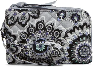 Vera Bradley Women's Cotton Double Zip ID Case Wallet With RFID Protection, Tranquil Medallion - Recycled Cotton, One Size