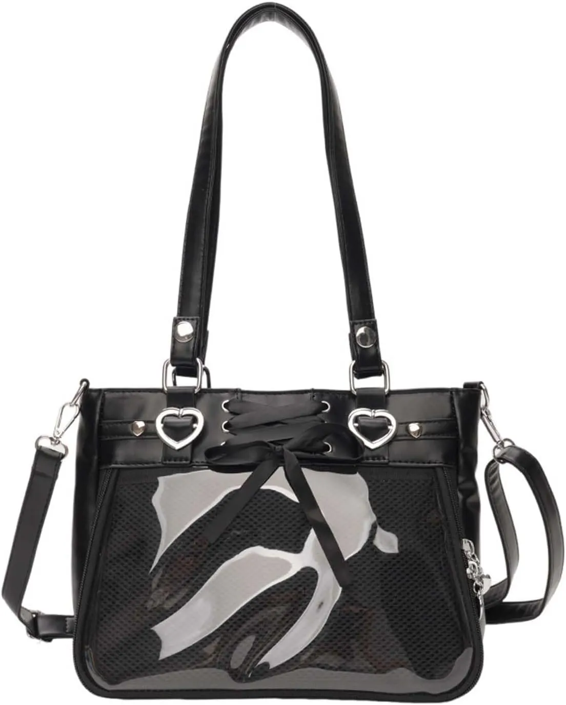 Versatile Large Capacity Women's Shoulder Bag Anime Silk Ribbon Pin Display Bag