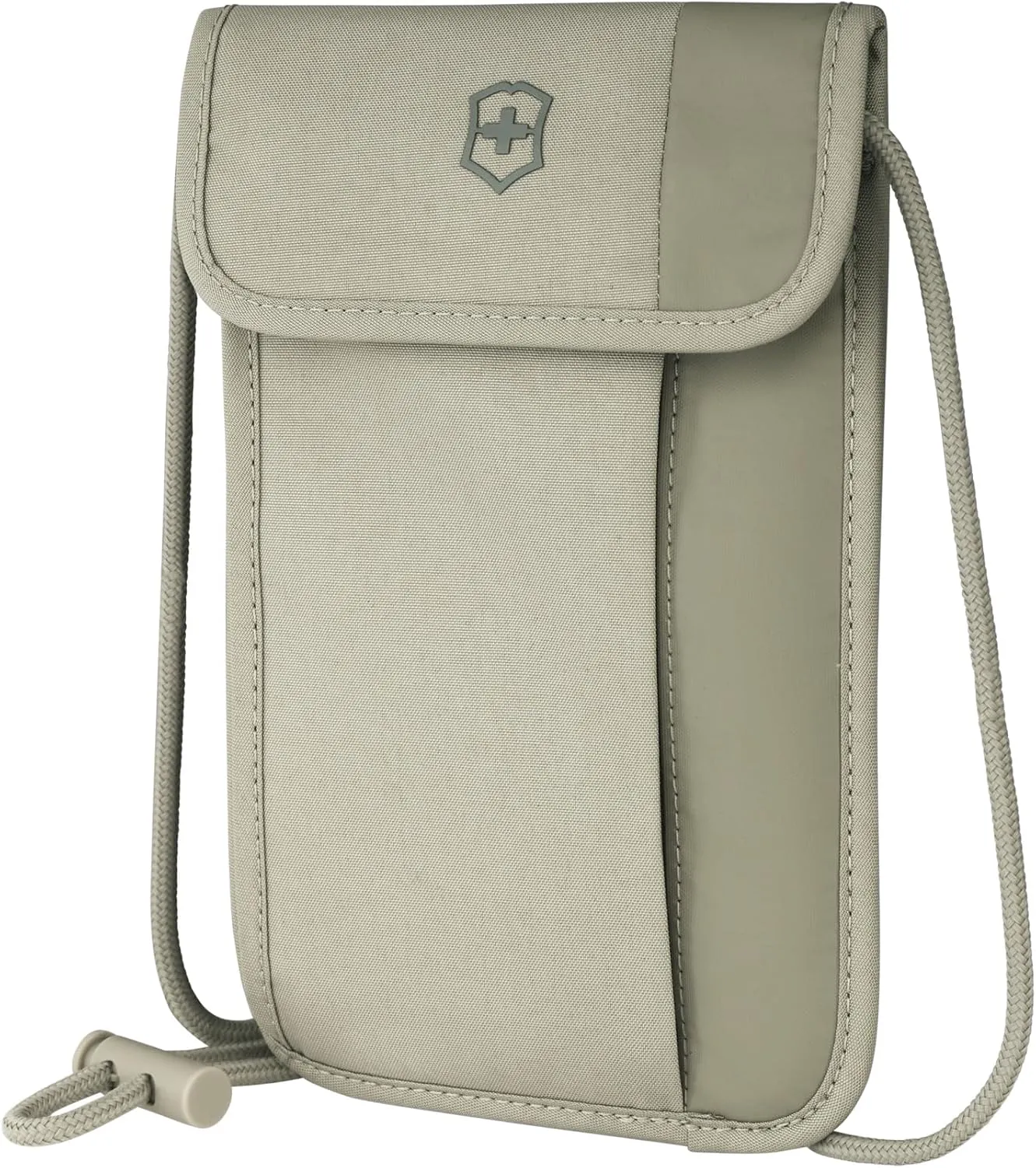 Victorinox Travel Essentials, Security Neck Pouch, Slim Bag with RFID - Sand Beige