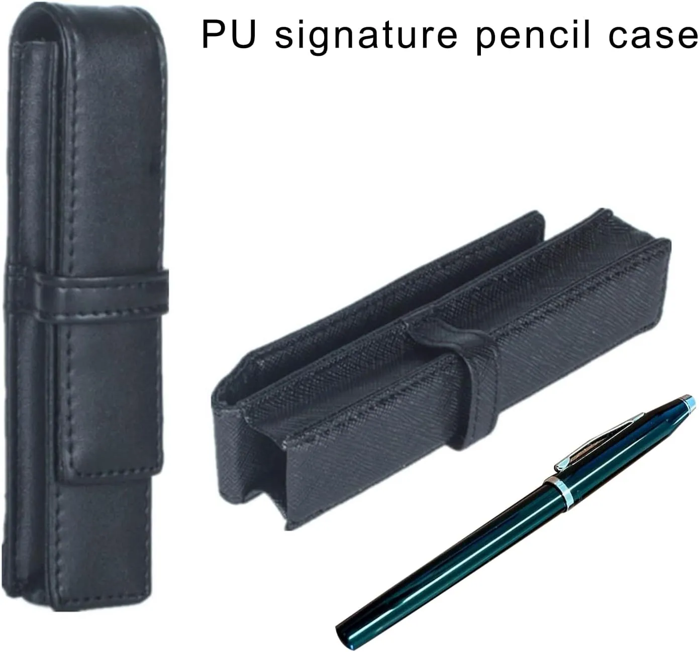 Vintage Leather Fountain Pen Case Single Slot Leather Pen Sleeve Flipping Pen Case For Men Women School Office Travel