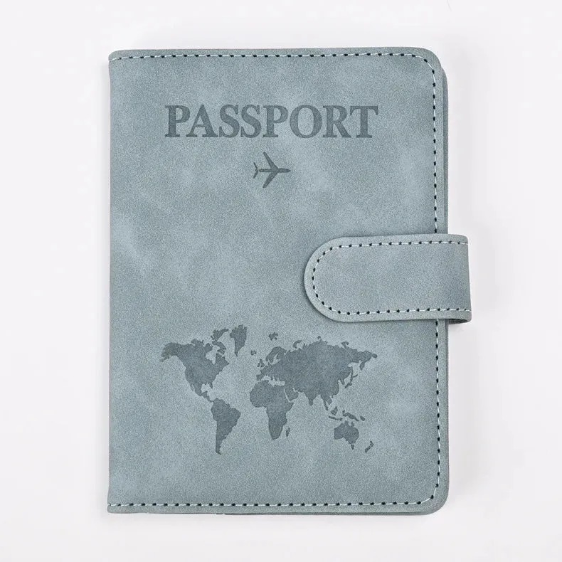 Vintage PU Leather Passport Holder – Travel Wallet & Document Organizer
