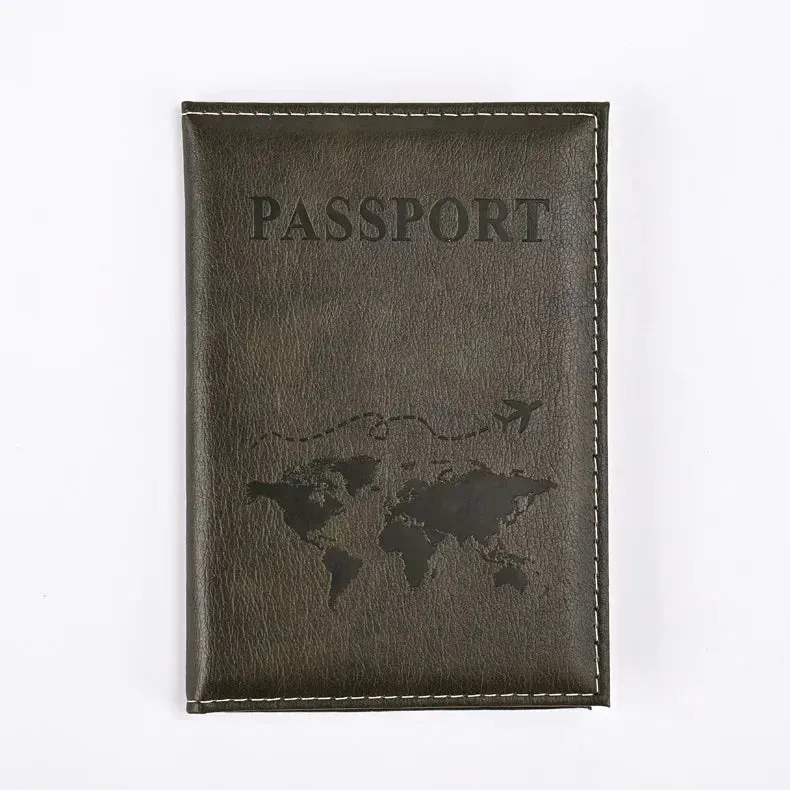 Vintage PU Leather Passport Holder – Travel Wallet & Document Organizer