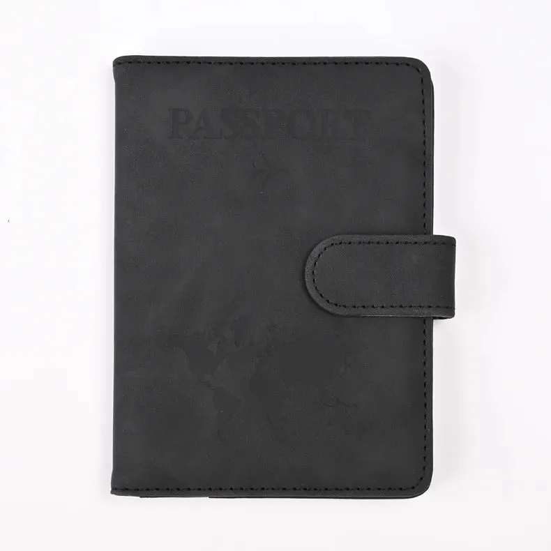 Vintage PU Leather Passport Holder – Travel Wallet & Document Organizer
