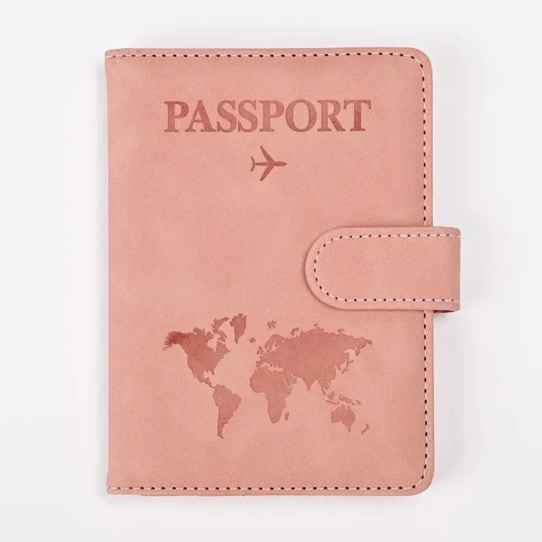 Vintage PU Leather Passport Holder – Travel Wallet & Document Organizer