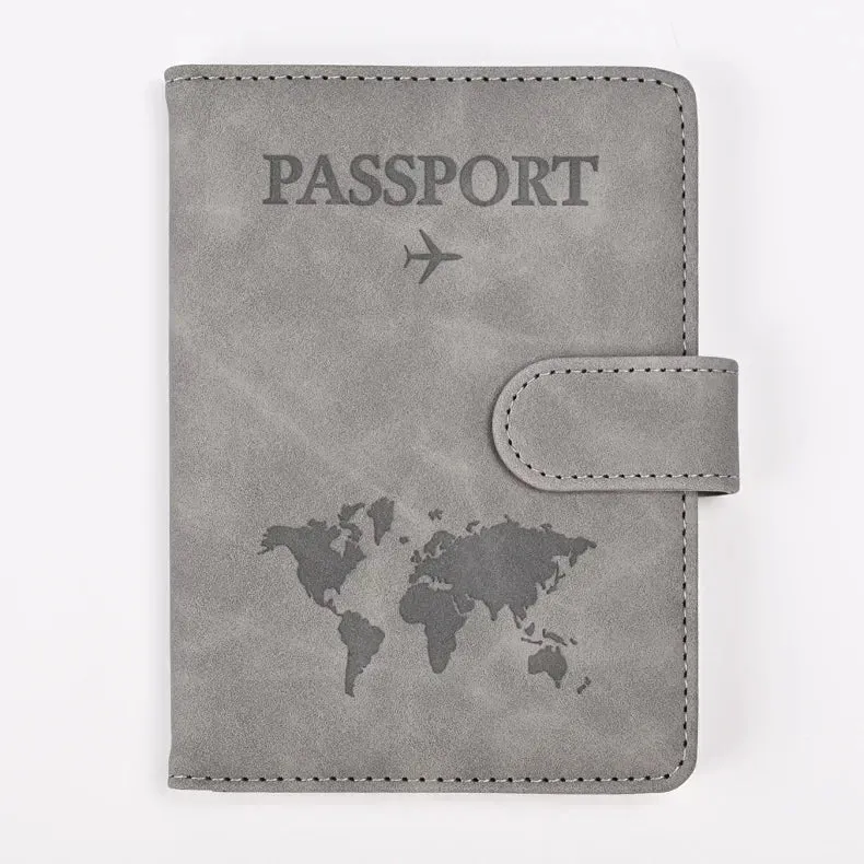 Vintage PU Leather Passport Holder – Travel Wallet & Document Organizer