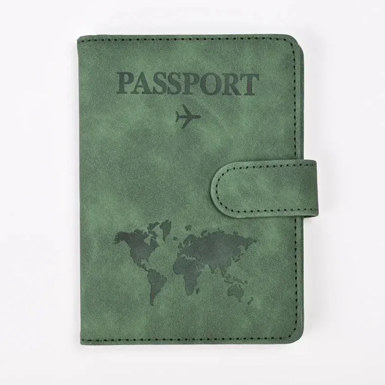 Vintage PU Leather Passport Holder – Travel Wallet & Document Organizer