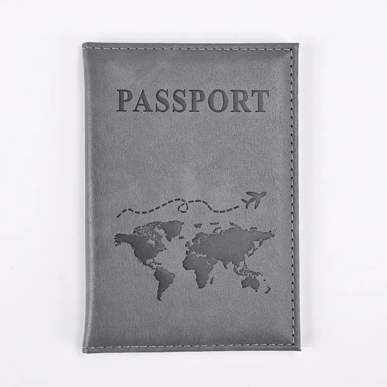 Vintage PU Leather Passport Holder – Travel Wallet & Document Organizer
