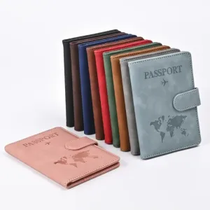 Vintage PU Leather Passport Holder – Travel Wallet & Document Organizer