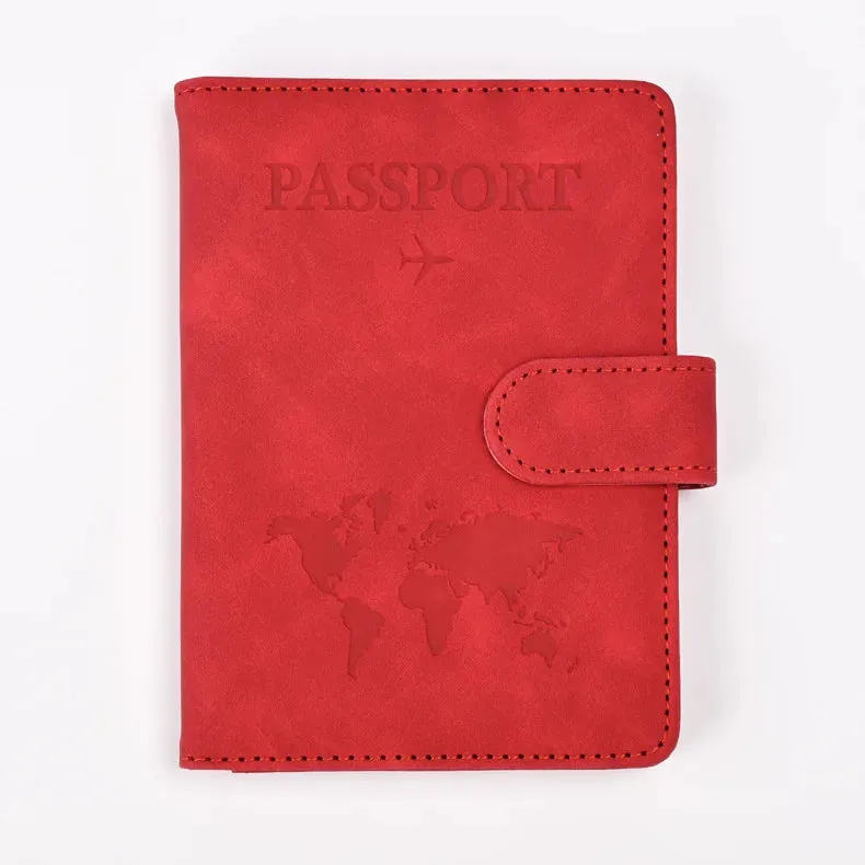 Vintage PU Leather Passport Holder – Travel Wallet & Document Organizer