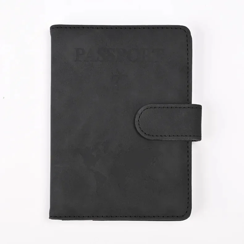 Vintage PU Leather Passport Holder – Travel Wallet & Document Organizer