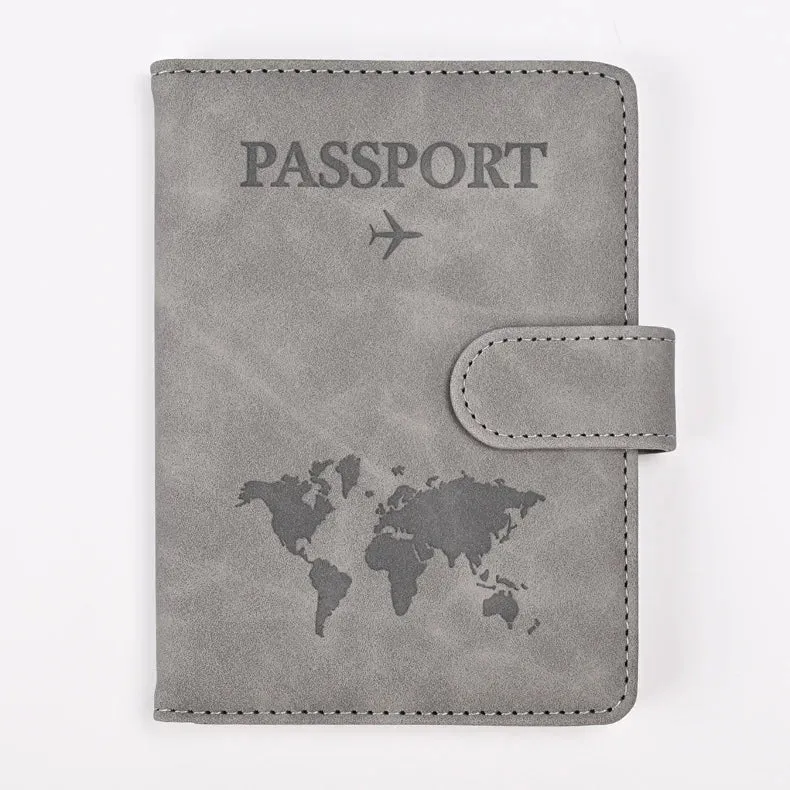 Vintage PU Leather Passport Holder – Travel Wallet & Document Organizer