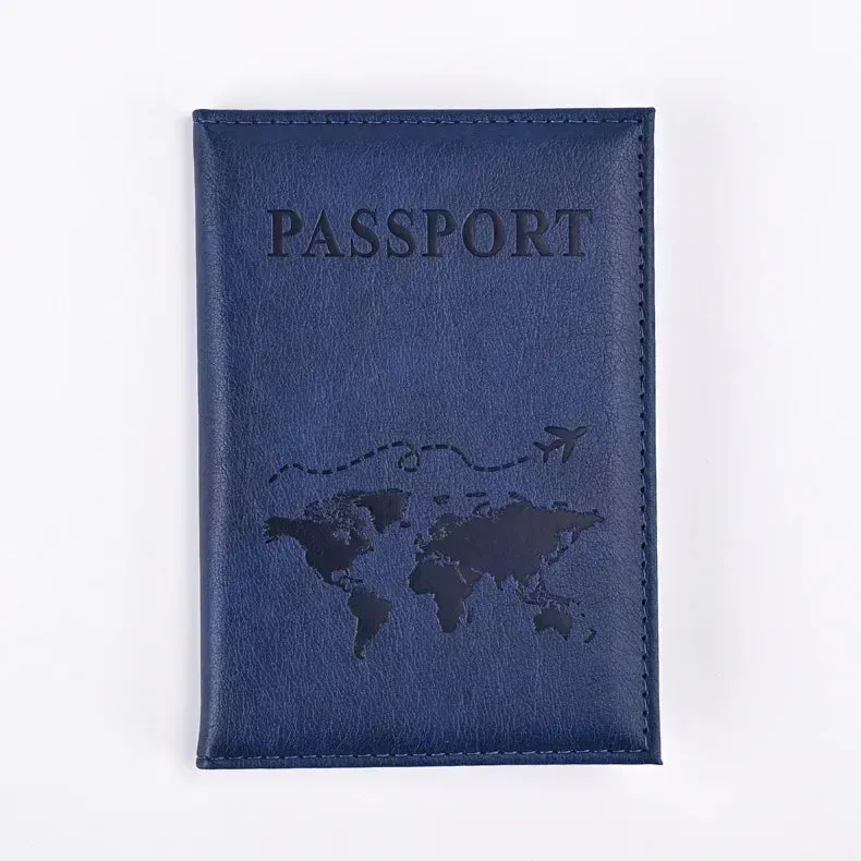 Vintage PU Leather Passport Holder – Travel Wallet & Document Organizer
