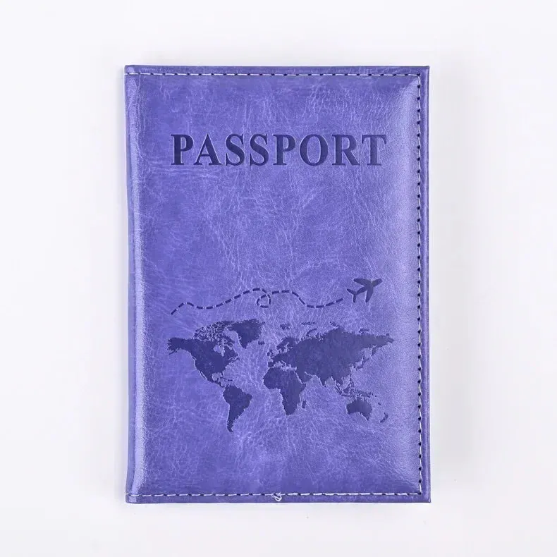 Vintage PU Leather Passport Holder – Travel Wallet & Document Organizer