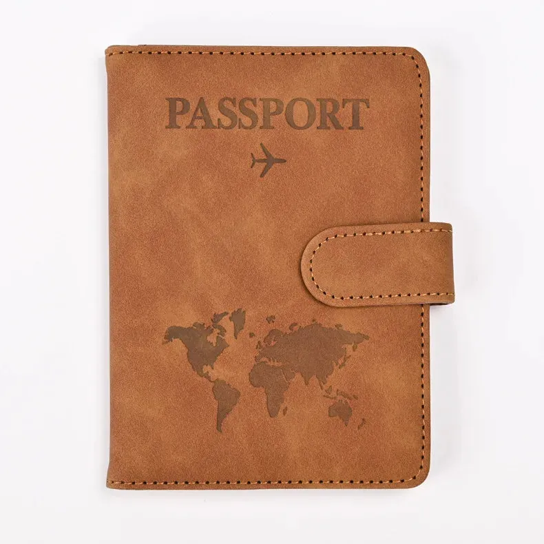 Vintage PU Leather Passport Holder – Travel Wallet & Document Organizer