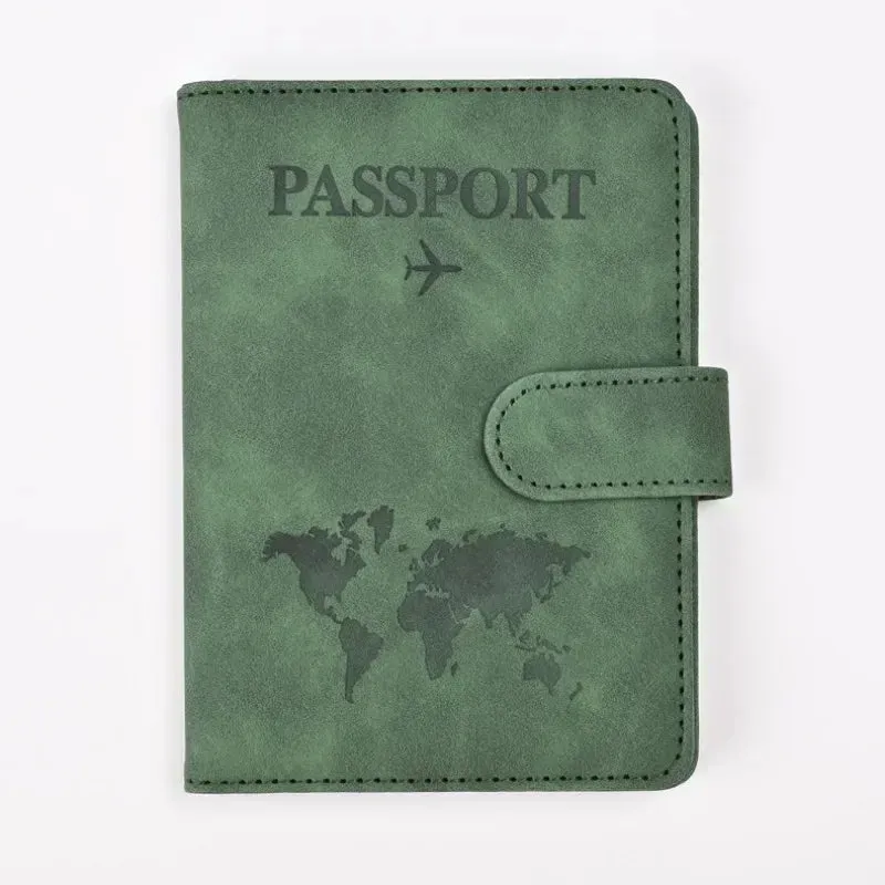 Vintage PU Leather Passport Holder – Travel Wallet & Document Organizer