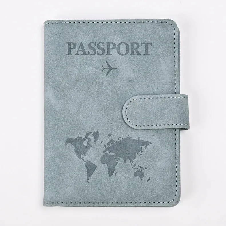 Vintage PU Leather Passport Holder – Travel Wallet & Document Organizer