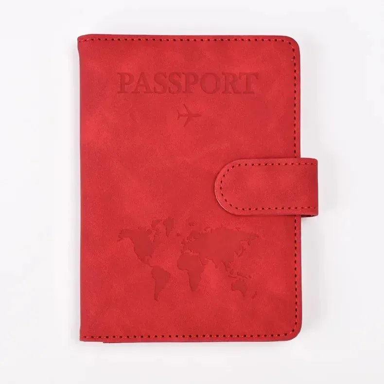 Vintage PU Leather Passport Holder – Travel Wallet & Document Organizer