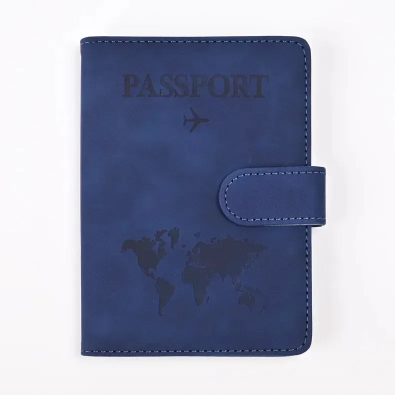 Vintage PU Leather Passport Holder – Travel Wallet & Document Organizer