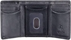 Visconti HT18 Classic Style Soft Leather Trifold Wallet (Black)