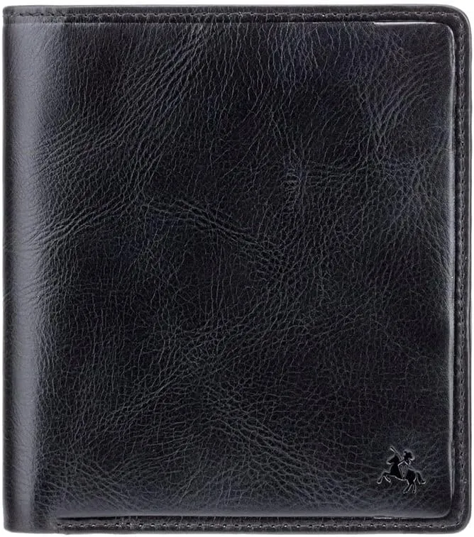 Visconti Tuscany 49 Secure RFID Blocking Genuine Leather Card Holder Wallet (Black)
