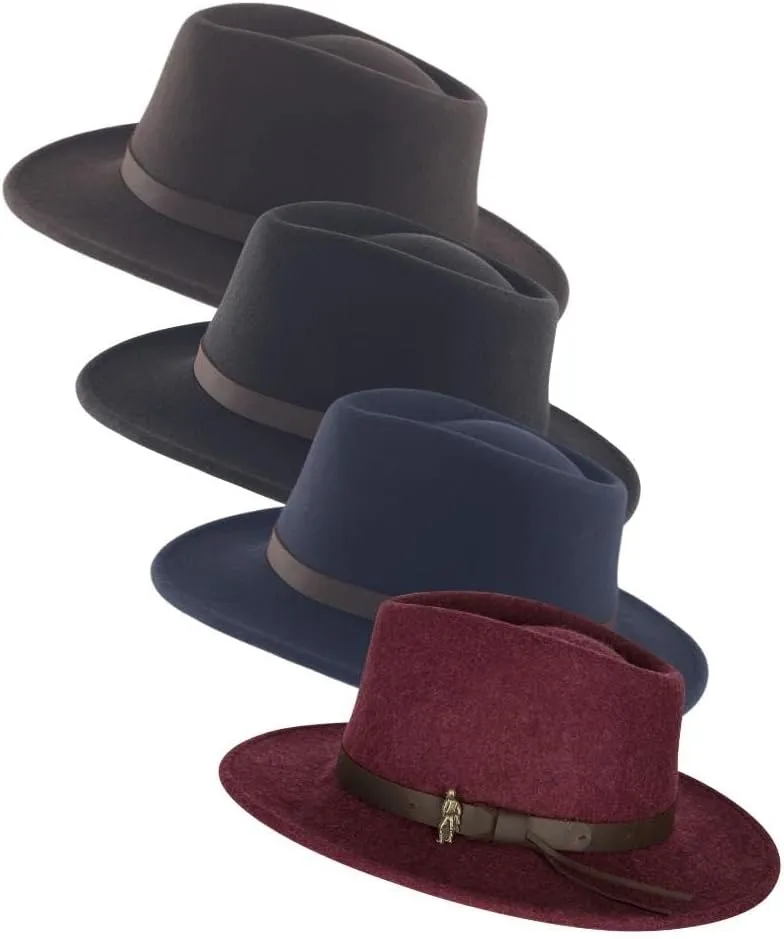 Walker and Hawkes - Jack Murphy Boston Wool Felt Hat w/Leather Band