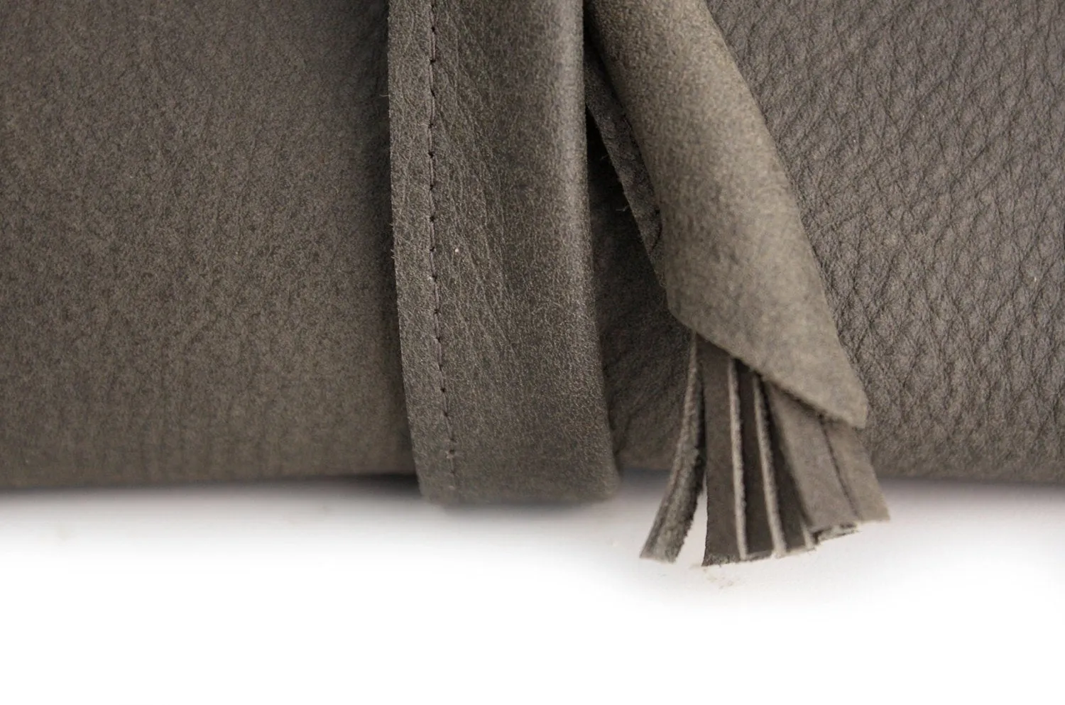 Wallet Cris, leather wallet color grey leather wallet for women with fringe. Cris LEATHER WALLET