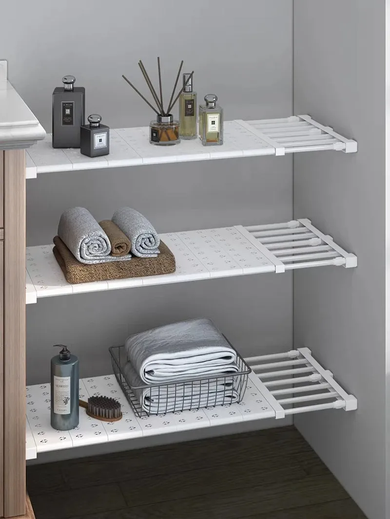 Wardrobe Expandable Divider Adjustable Closet Shelf Punch