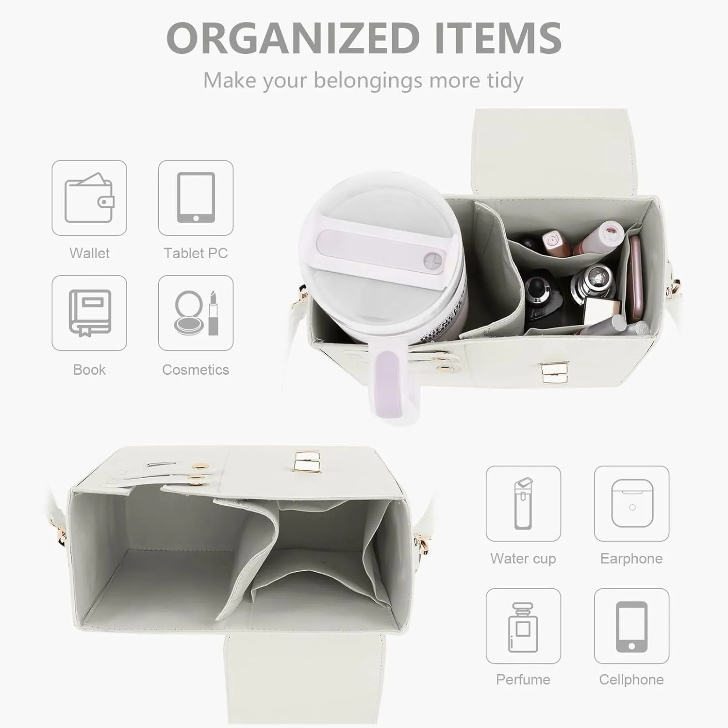 Water Cup Storage Bag Crossbody Bags for Women Cup Holder Tumbler Purse Outdoor Portable Compatible with Most Water Bottles