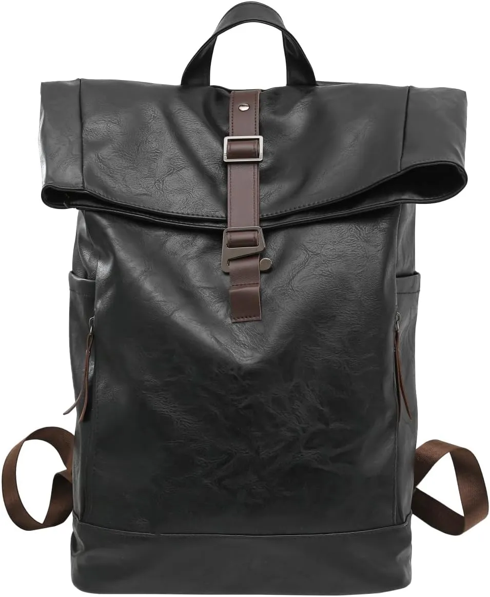 Waterproof backpack, 24-inch foldable large-capacity laptop bag, portable, suitable for leisure travel (Black)