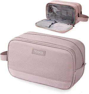 Waterproof Travel Makeup Bag for Women – Multi-Compartment Cosmetic Organizer for Toiletries, Brushes, Skincare – Portable Large Capacity Toiletry Bag