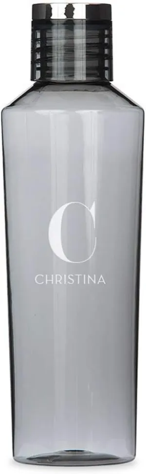 WEDDINGSTAR Personalized Tritan Plastic Water Bottle 27oz – Reusable Customizable Eco-Friendly Plastic Water Bottle – 100% BPA-Free, Environmentally Friendly Canteen - Serif Monogram Charcoal