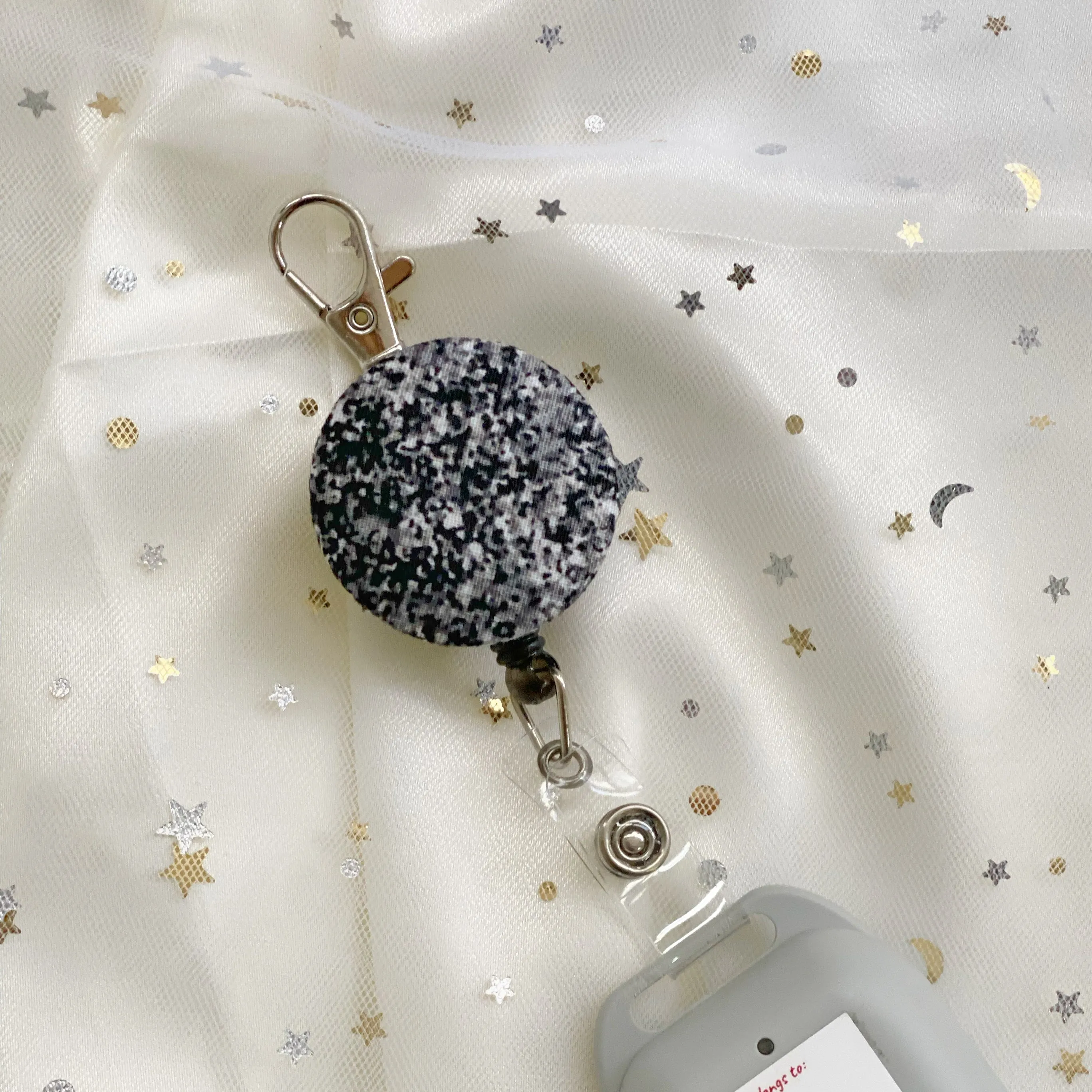 White Noise Retractable Badge Reel Only