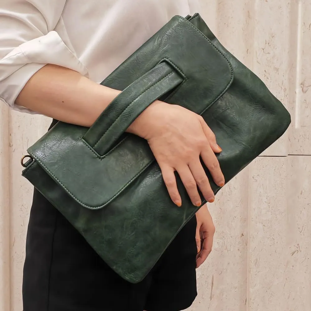 Women Handbags PU Leather Female Clutch Handbag Messenger Bag Large Solid High Capacity