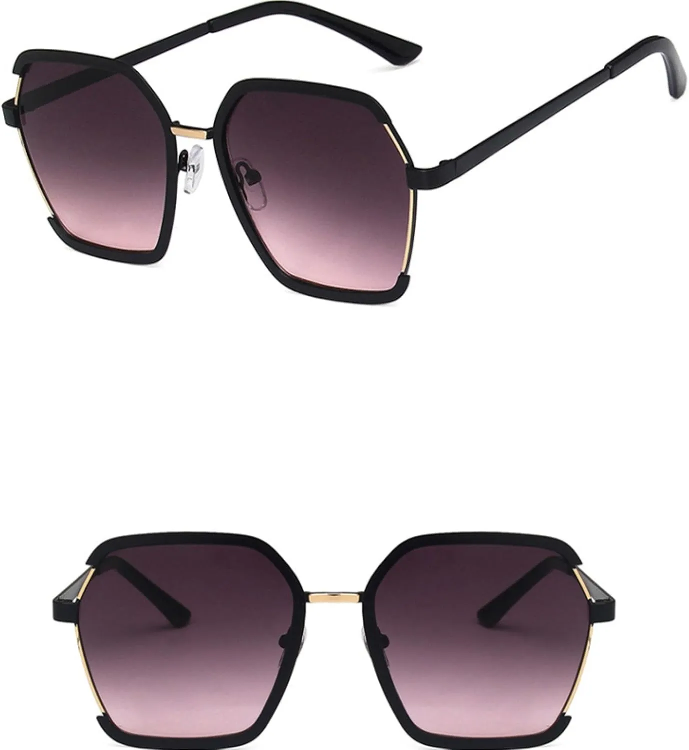 Women Outdoors Big Sunglasses for Men Metal Half Frame Sunglasses Female Shades Travel Eyewear Uv400