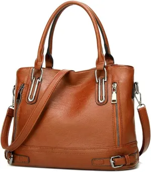 Women Tote Bag Handbags PU Leather Fashion Hobo Shoulder Bags with Adjustable Shoulder Strap