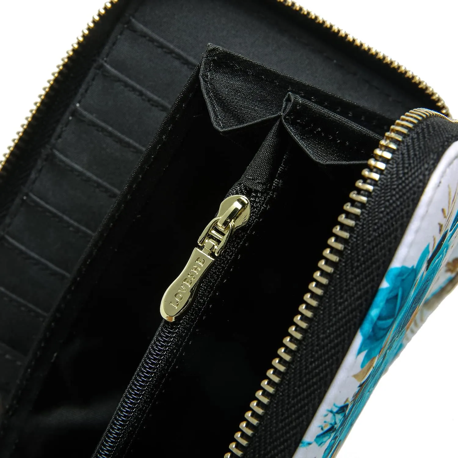 Women Wallet Card RFID For Womens Holder Blocking Credit Small Zipper Purse Pocket Bifold Slim Coin ID Ladies Wristlet Clutch Large Capacity Window Case Travel Zip Women's
