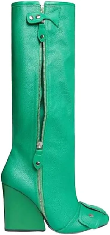 Women Wedge Boots Knee High Fashion Pull On Boots