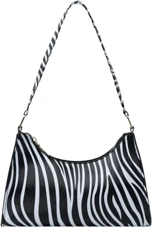 Women's Cow Print Tote Shoulder Bag Small PU Leather Underarm Bag Trendy Handbag Wallet Travel Bag