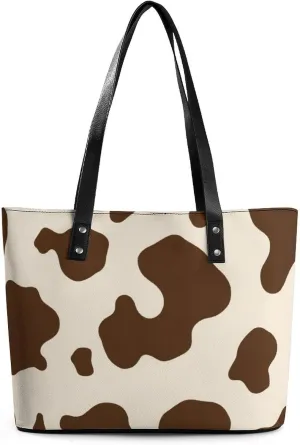 Women's Elegant Leather Handbag Unisex Leather Tote Bag Lightweight Handbag