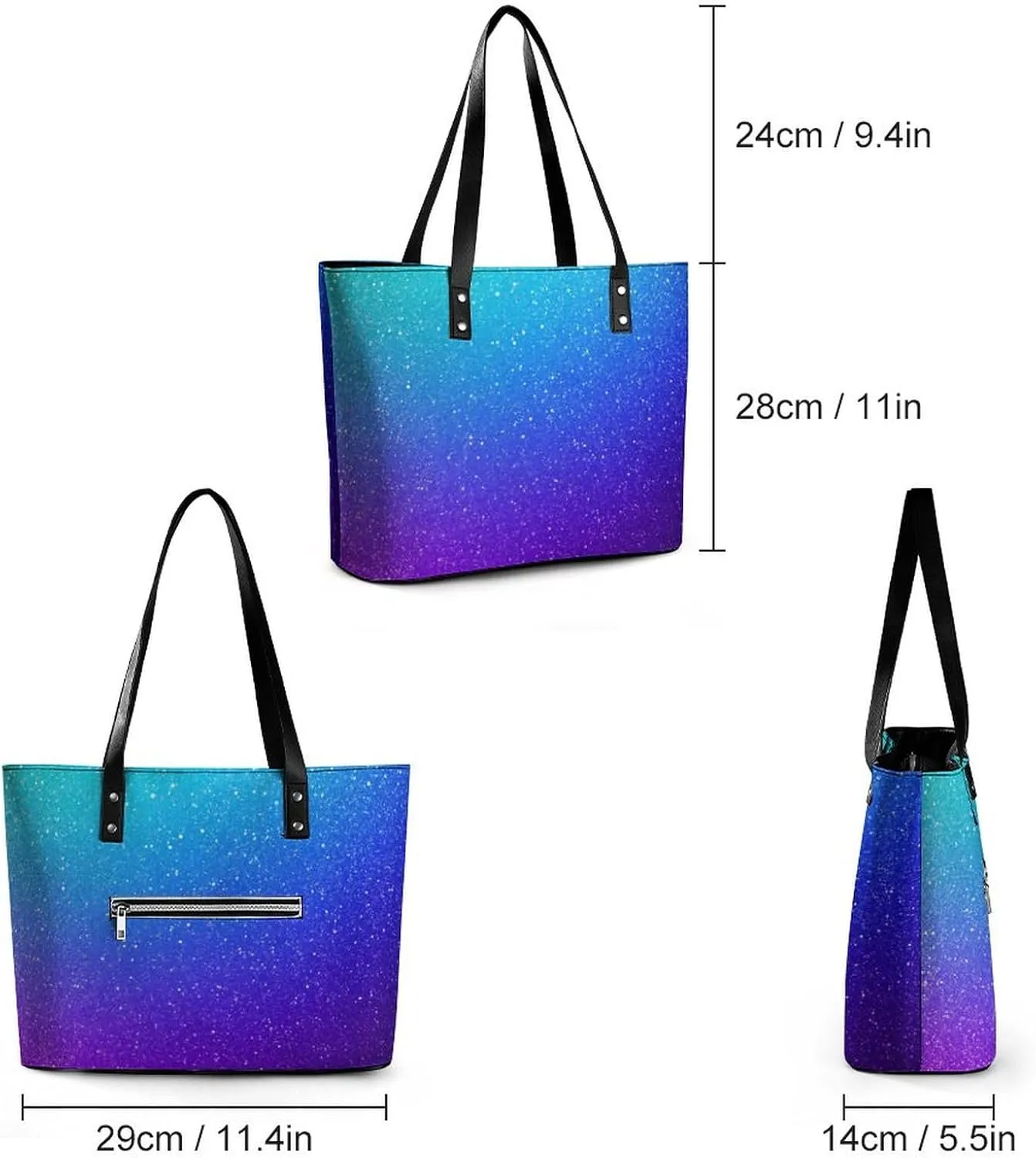 Women's Elegant Leather Handbag Unisex Leather Tote Bag Lightweight Handbag