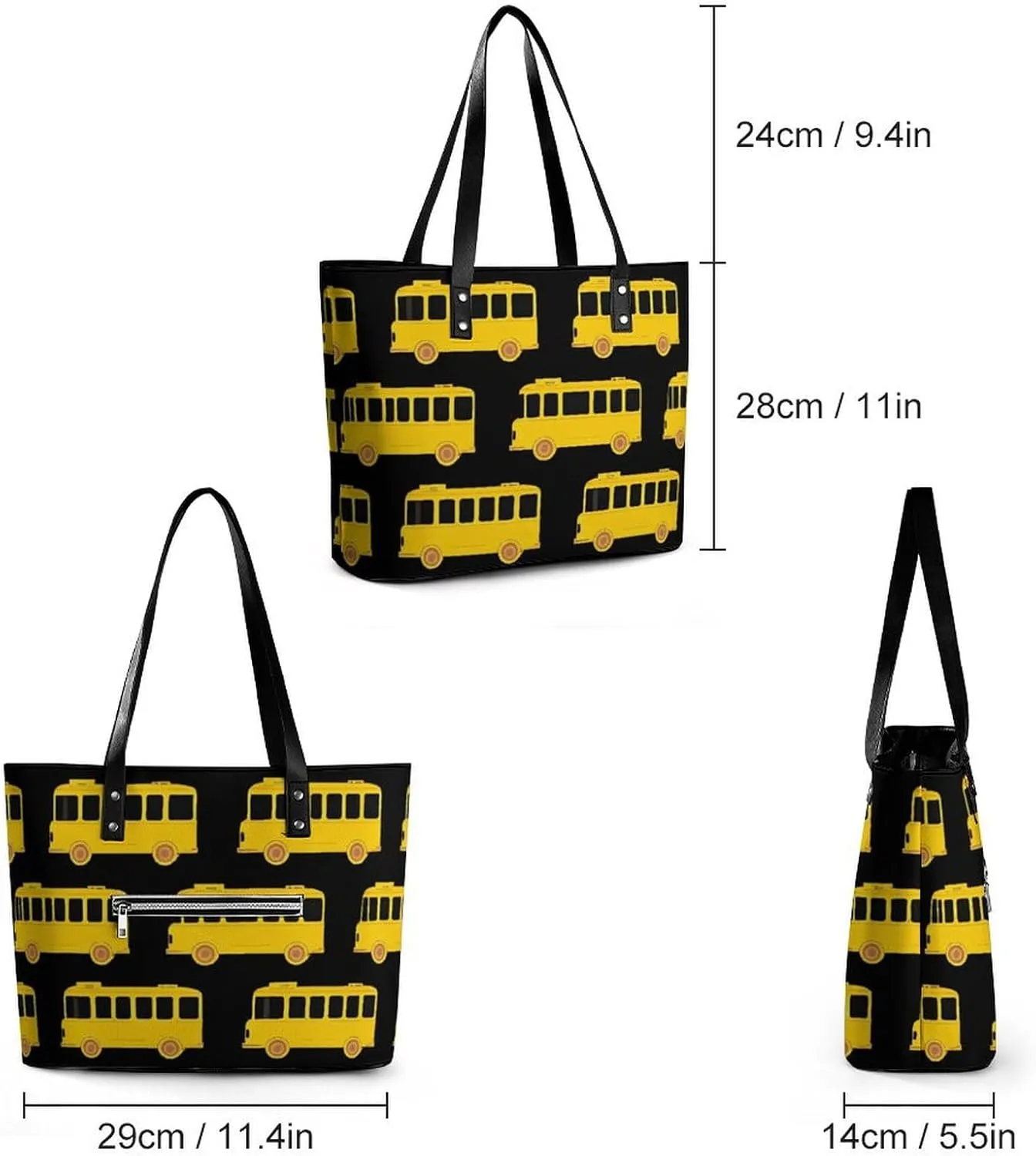 Women's Elegant Leather Handbag Unisex Leather Tote Bag Lightweight Handbag