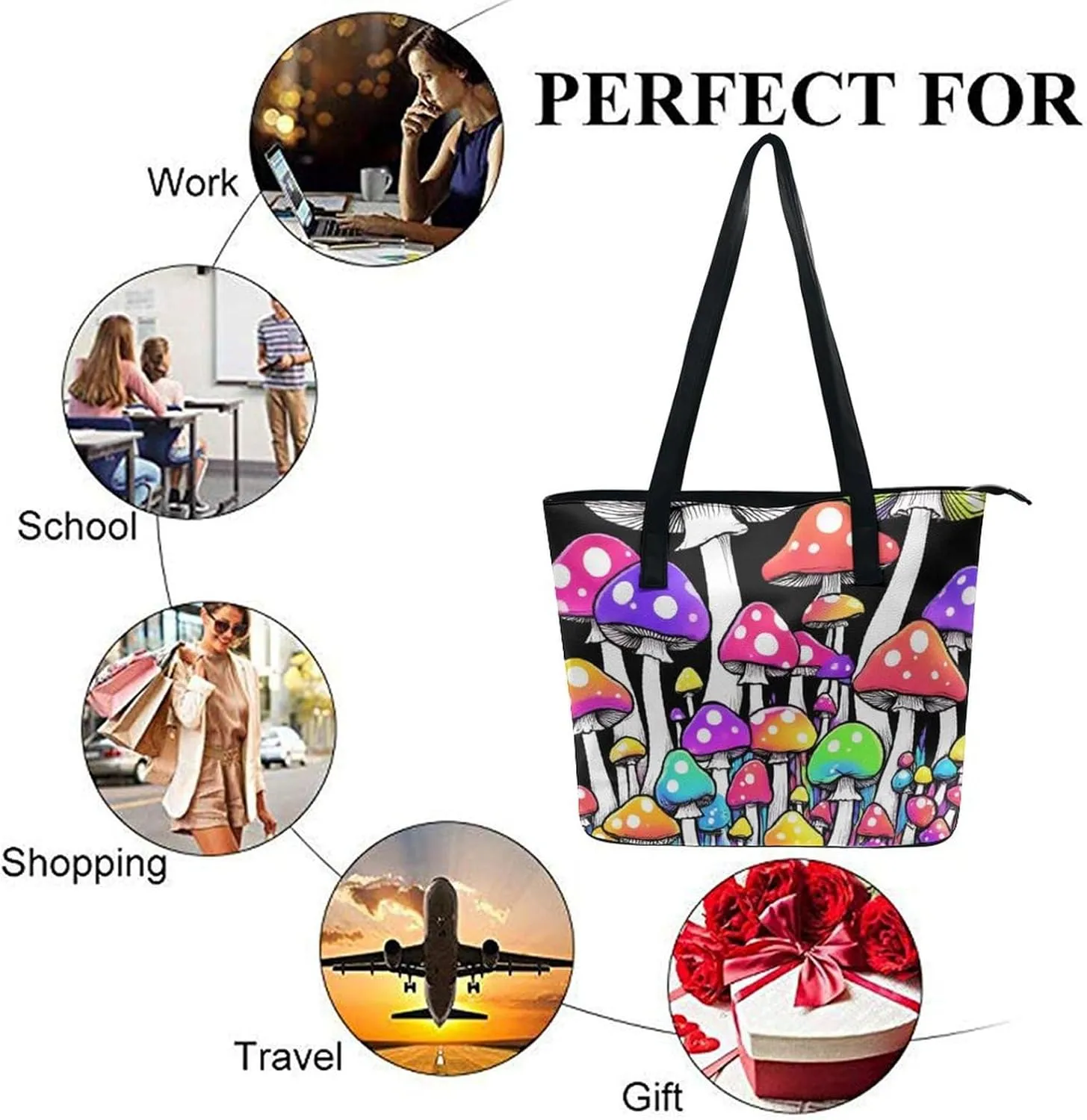 Women's Fashion Tote Bag Shopping Casual Leather Handbag For Daily Use