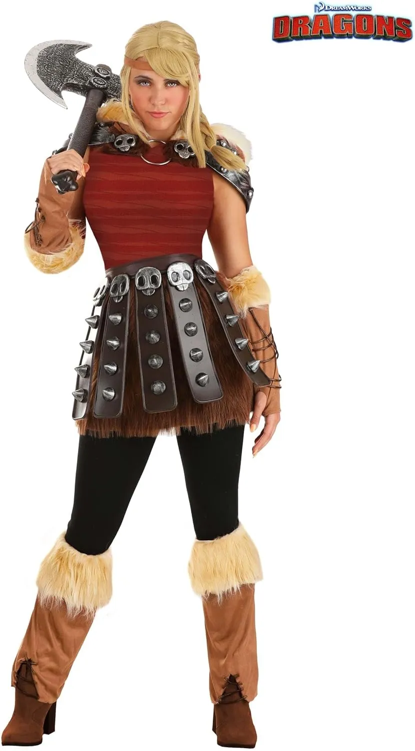 Women's How to Train Your Dragon Astrid Costume | Adult HTTYD Astrid Cosplay Outfit | Female Viking Warrior
