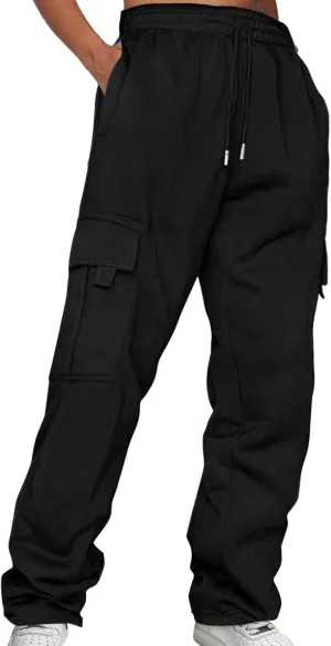 Women's Joggers Sweatpants Color Track Cuff Lace Up Workout Pants with Pocket Baggy Fleece Elastic Women’s
