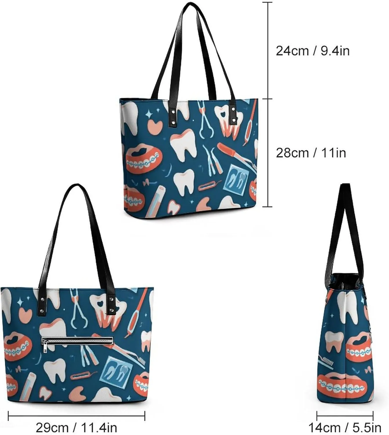 Women's Portable Tote Bag Trendy Modern Leather Handbag For Work Weekend