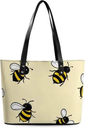 Women's Portable Tote Bag Trendy Modern Leather Handbag For Work Weekend