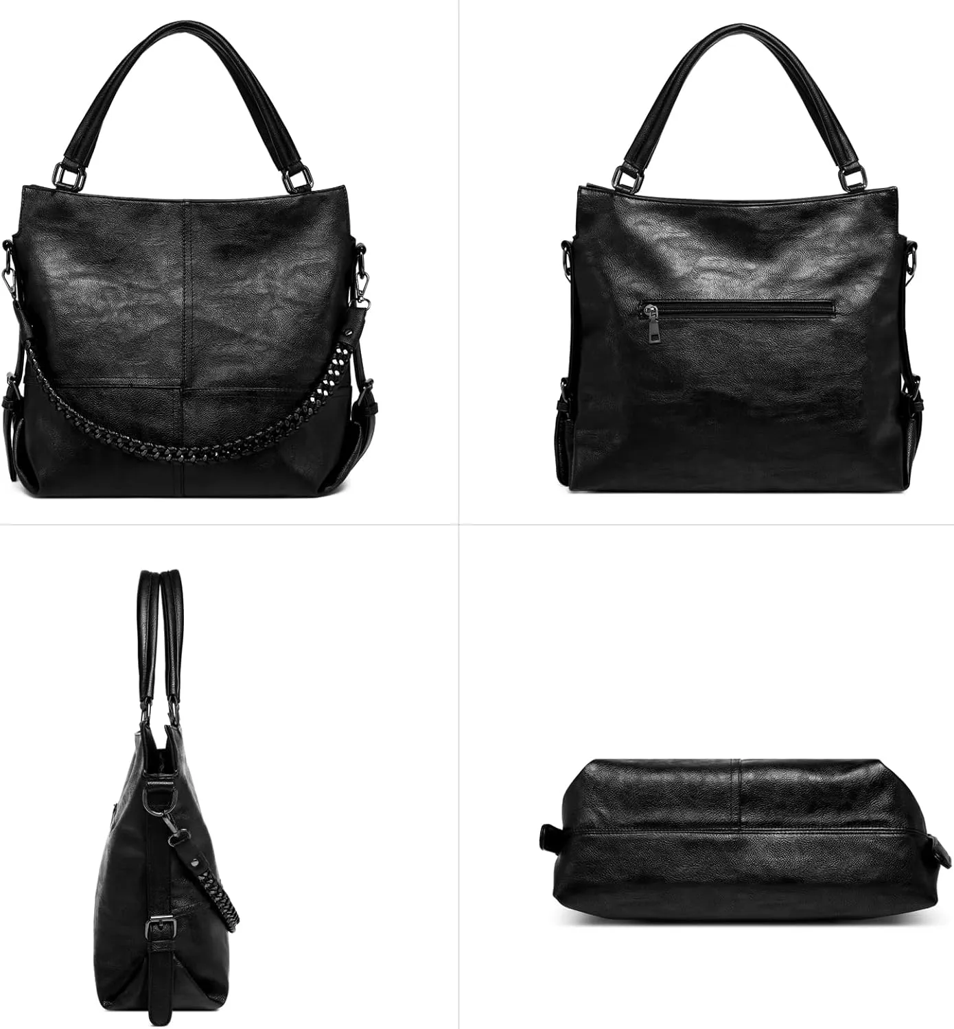 Women's Tote foreskin and leather work handbag, crossbody bag, large capacity shoulder bag