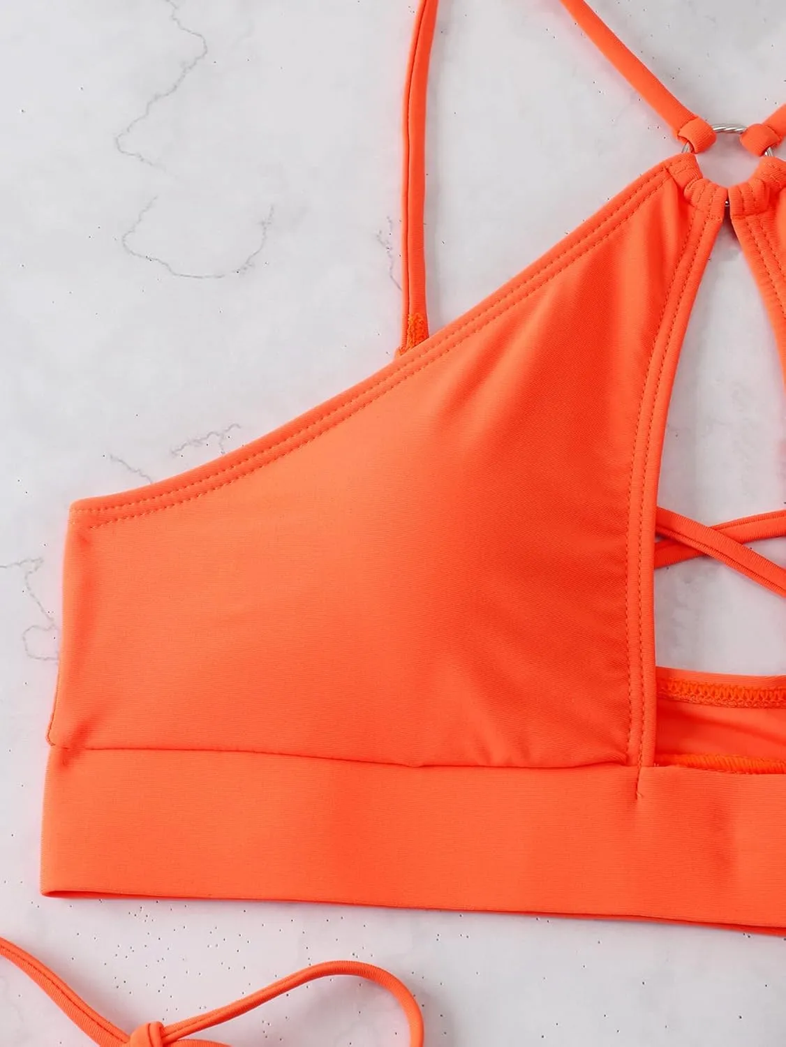 Women's Triangle Bikini Set String Swimsuit Bandeau Halter String Bikini Set Two Piece Swimsuit Bathing Suits