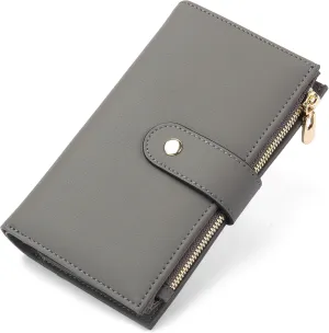 Women's Wallet RFID Blocking Leather Trifold Clutch Wallet Credit Card Holder Ladies Travel Wallet Purse with Pen Holder